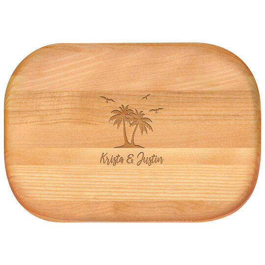 Palm Tree Island Small 10-inch Wood Bar Board
